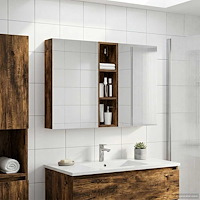 vidaXL Badrumsskåpsset 3 pcs 120 x 14,5 x 70 cm Konstruerat trä
