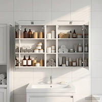 vidaXL Badrumsskåpsset 3 pcs 120 x 14,5 x 70 cm Konstruerat trä