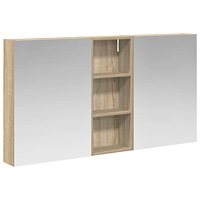 vidaXL Badrumsskåpsset 3 pcs 130 x 14,5 x 70 cm Konstruerat trä