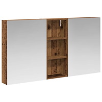 vidaXL Badrumsskåpsset 3 pcs 130 x 14,5 x 70 cm Konstruerat trä