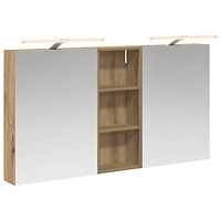 vidaXL Badrumsskåpsset 3 pcs 130 x 14,5 x 70 cm Konstruerat trä