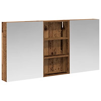 vidaXL Badrumsskåpsset 3 pcs 140 x 14,5 x 70 cm Konstruerat trä