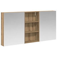 vidaXL Badrumsskåpsset 3 pcs 140 x 14,5 x 70 cm Konstruerat trä