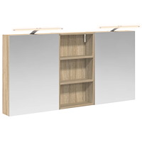 vidaXL Badrumsskåpsset 3 pcs 140 x 14,5 x 70 cm Konstruerat trä