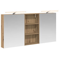 vidaXL Badrumsskåpsset 3 pcs 140 x 14,5 x 70 cm Konstruerat trä