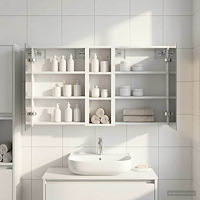vidaXL Badrumsskåpsset för 3 pcs 106 x 16 x 62,5 cm Konstruerat trä