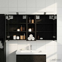 vidaXL Badrumsskåpsset för 3 pcs 106 x 16 x 62,5 cm Konstruerat trä
