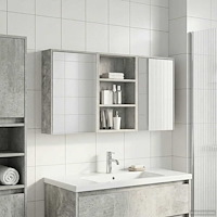 vidaXL Badrumsskåpsset 3 pcs 126 x 16 x 62.5 cm Konstruerat trä