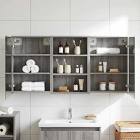 vidaXL Badrumsskåpsset 3 pcs 126 x 16 x 62.5 cm Konstruerat trä