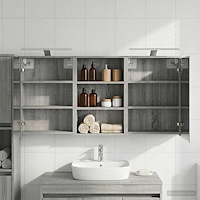 vidaXL Badrumsskåpsset 3 pcs 126 x 16 x 62.5 cm Konstruerat trä