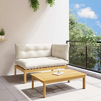 vidaXL 2 Stycke Akaciaträ Ljusbrun