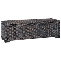 vidaXL Förvaringslåda med lagring Svart 110 x 35 x 45 cm