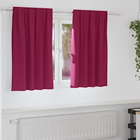 vidaXL Mörkläggningsgardiner med Ringar 2 pcs Vinröd 140 x 140 cm