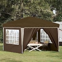 vidaXL Pop-up Partytält Taupe 288 x 288 x 245 cm Oxford Tyg