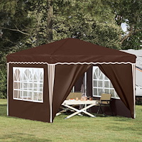 vidaXL Pop-up Partytält Brun 288 x 288 x 245 cm Oxford Tyg