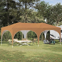 vidaXL Pop-up Partytält Beige 575 x 288 x 245 cm Oxford Tyg