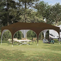 vidaXL Pop-up Partytält Taupe 575 x 288 x 245 cm Oxford Tyg