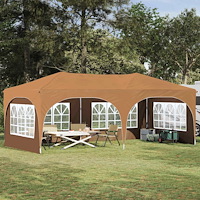 vidaXL Pop-up Partytält Beige 575 x 288 x 245 cm Oxford Tyg