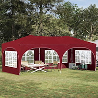 vidaXL Pop-up Partytält Vinröd 575 x 288 x 245 cm Oxford Tyg
