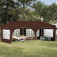 vidaXL Pop-up Partytält Brun 575 x 288 x 245 cm Oxford Tyg