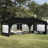 vidaXL Pop-up Partytält Svart 575 x 288 x 245 cm Oxford Tyg