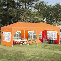 vidaXL Pop-up Partytält Orange 575 x 288 x 245 cm Oxford Tyg