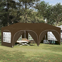 vidaXL Pop-up Partytält Taupe 575 x 288 x 245 cm Oxford Tyg