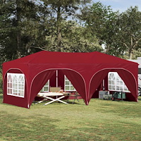 vidaXL Pop-up Partytält Vinröd 575 x 288 x 245 cm Oxford Tyg