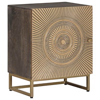 vidaXL Nattduksbord Mässing 40 x 30 x 50 cm