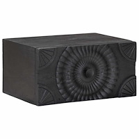 vidaXL Nattduksbord med låda Svart 40 x 30 x 20 cm