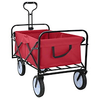 vidaXL Fällbar handvagn Röd 94 x 53 x 99 cm Oxford tyg