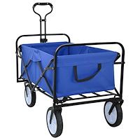 vidaXL Fällbar handvagn Blå 94 x 53 x 99 cm Oxford tyg