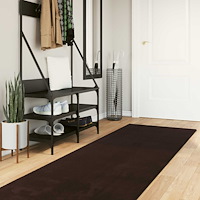 vidaXL Mellanhög mjuk och tvättbar matta HUARTE Brun 300 x 80 cm