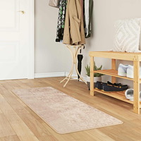 vidaXL Mattlöpare MARSA Beige 50 x 200 cm Polyester och PVC