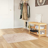 vidaXL Mattlöpare MARSA Beige 100 x 100 cm Polyester och PVC