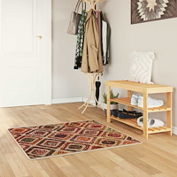 vidaXL Mattlöpare MARSA Flerfärgsdesign 100 x 100 cm Polyester och PVC