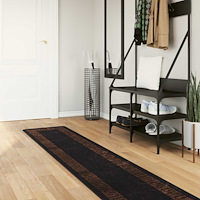 vidaXL Mattlöpare MARSA Svart 50 x 300 cm Polyester och PVC