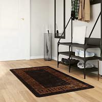 vidaXL Mattlöpare MARSA Svart 80 x 100 cm Polyester och PVC