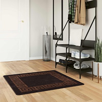 vidaXL Mattlöpare MARSA Svart 100 x 100 cm Polyester och PVC