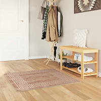 vidaXL Mattlöpare MARSA Vit 100 x 100 cm Polyester och PVC