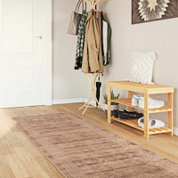 vidaXL Mattlöpare MARSA Vit 100 x 250 cm Polyester och PVC