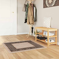 vidaXL Mattlöpare MARSA Svart 100 x 100 cm Polyester och PVC