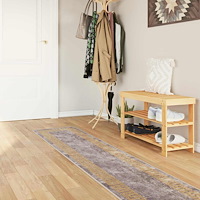 vidaXL Mattlöpare MARSA Grå 50 x 250 cm Polyester och PVC