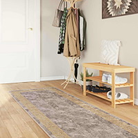 vidaXL Mattlöpare MARSA Grå 80 x 450 cm Polyester och PVC