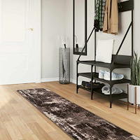 vidaXL Mattlöpare MARSA Svart 50 x 350 cm Polyester och PVC