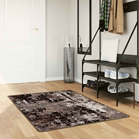 vidaXL Mattlöpare MARSA Svart 80 x 100 cm Polyester och PVC