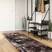 vidaXL Mattlöpare MARSA Svart 100 x 400 cm Polyester och PVC