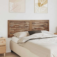 vidaXL Huvudgavel Väggmonterad Naturfärg 160 cm Massivt teakträ