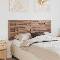 vidaXL Huvudgavel Väggmonterad Naturfärg 140 cm Massivt teakträ