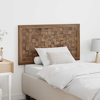 vidaXL Huvudgavel Väggmonterad Naturfärg 100 cm Massivt teakträ